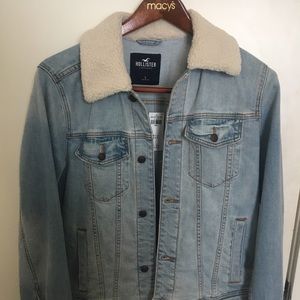 Abercrombie and Fitch Sherpa denim jacket